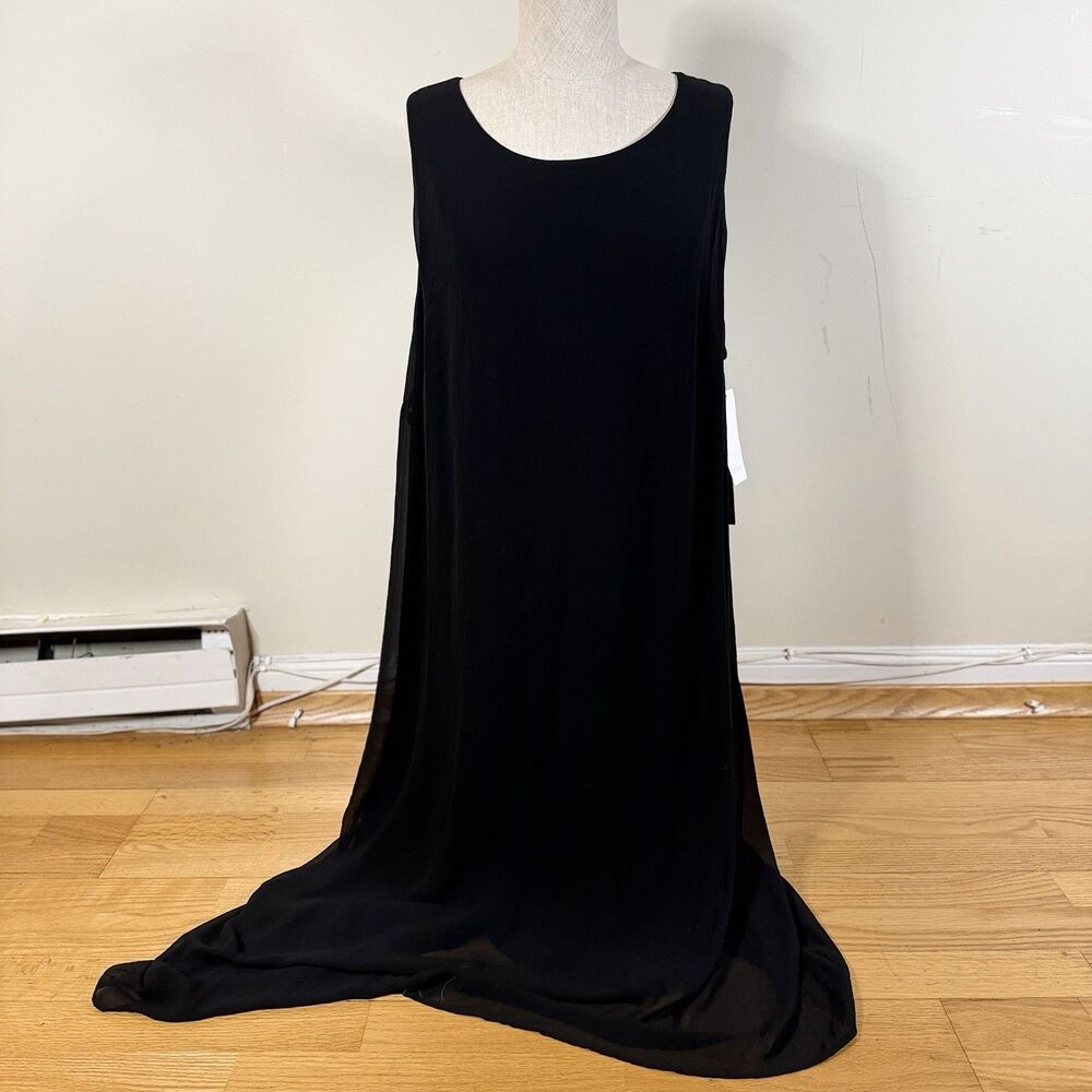 Karen Kane NWT Asymmetric Overlay Shift Dress Plus Size 2X Minimalist Goth Mod